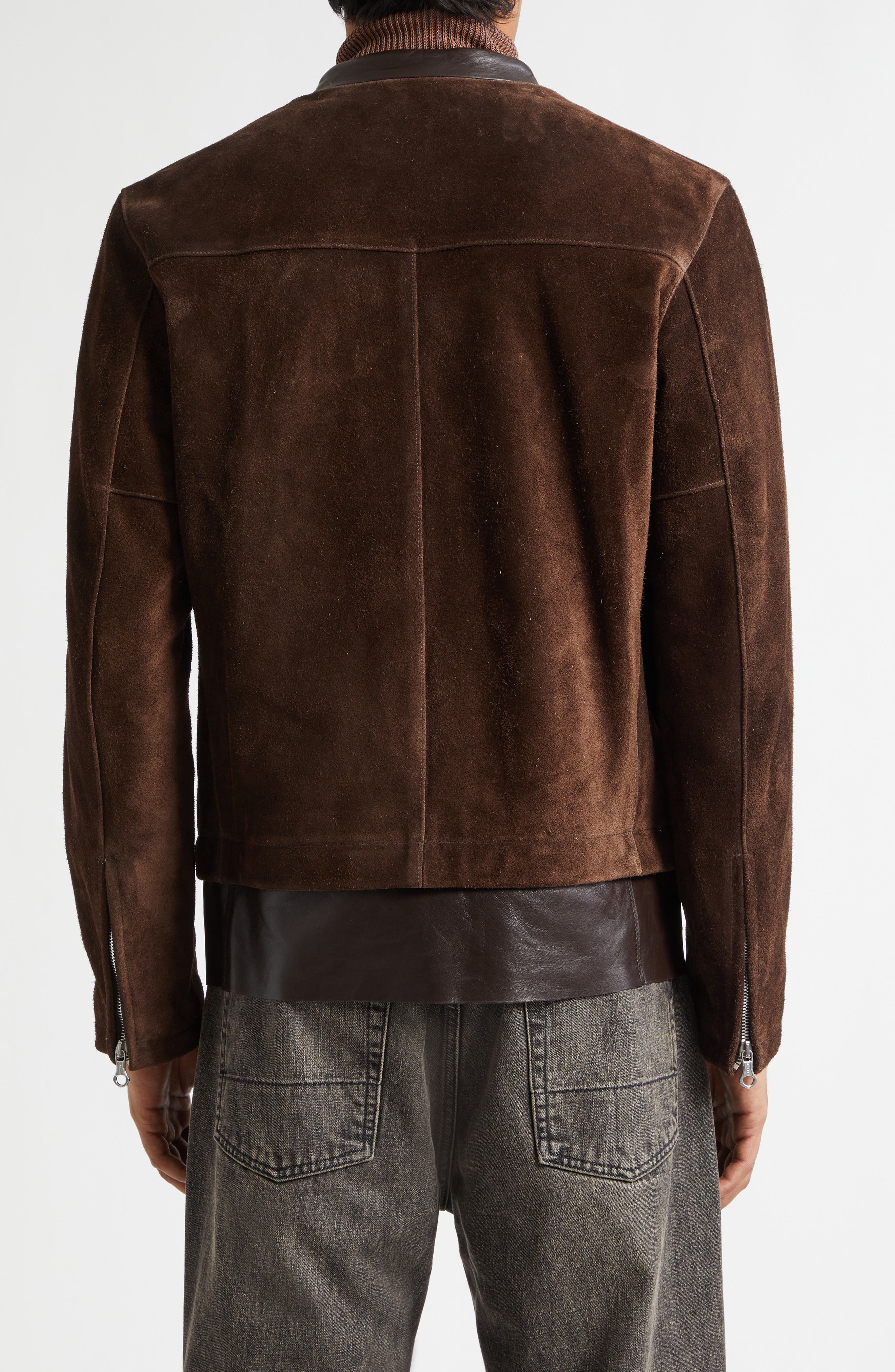 OUR LEGACY Drift Suede & Leather Jacket (Men) | Nordstrom