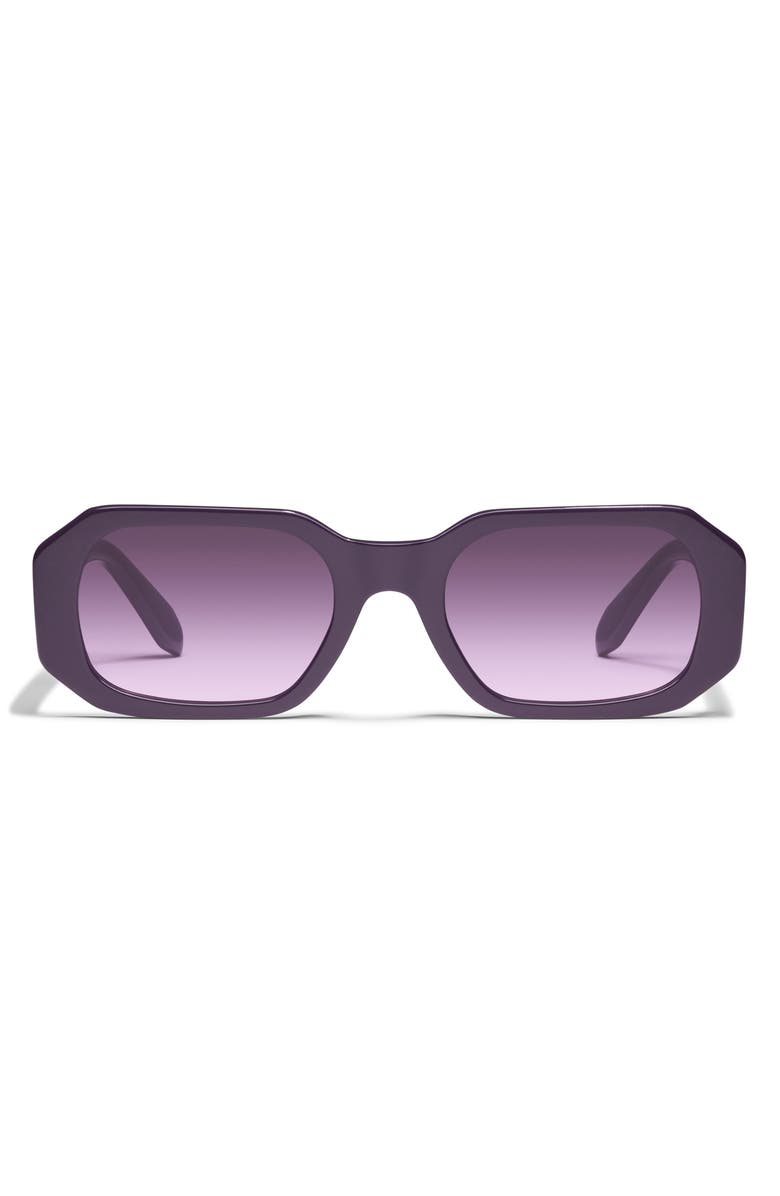 QUAY Hyped Up 53mm Gradient Square Sunglasses, Main, color, Amethyst/Dark Amethyst