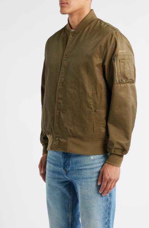 Schott Nyc Ma-1 Water Repellent Reversible Jacket In Green