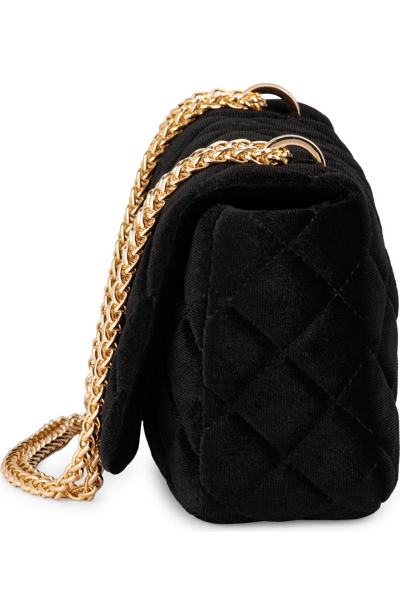 Olga Berg Helen Quilted Velvet Convertible Shoulder Bag, Alternate, color,