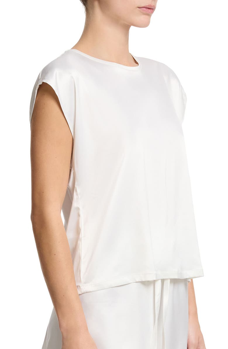 Hanky Panky Satin Sleep Top, Alternate, color, Light Ivory