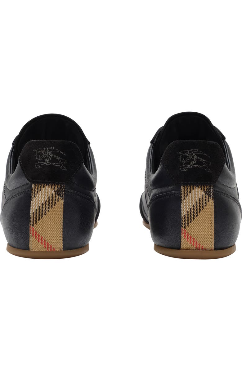 Burberry Leather Knight Runner Sneakers, Alternate, color, Black