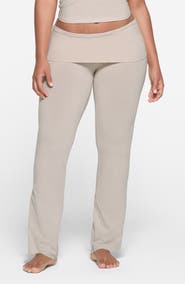 SKIMS Stretch Cotton Jersey Foldover Pants