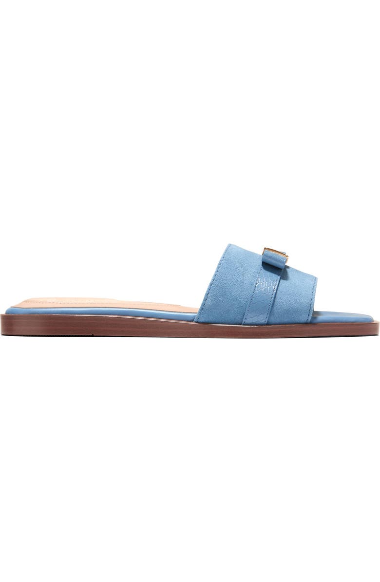 Cole Haan Go-To Emalia Bow Slide Sandal, Alternate, color, Provincial Blue/ Snake Print