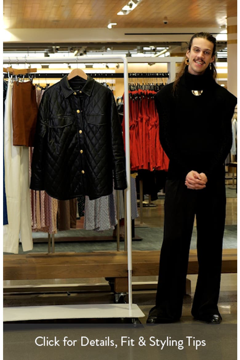 Oversize Quilted Faux Leather Jacket video