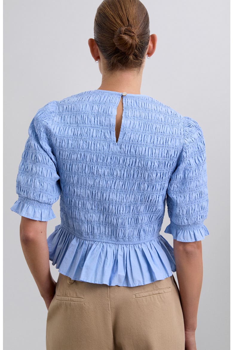 Smock Sleeve Top, Alternate, color, Blue