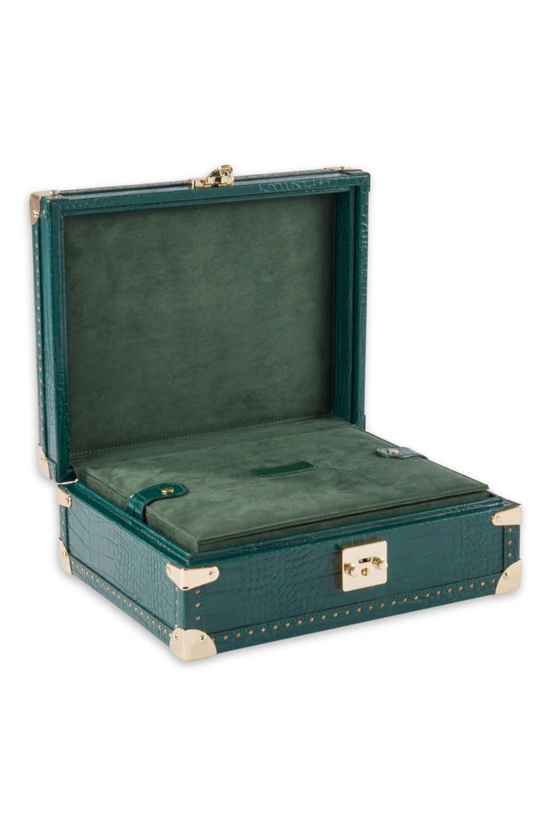 8-Watch Storage Case, Alternate, color, GREEN MULTI COLOR