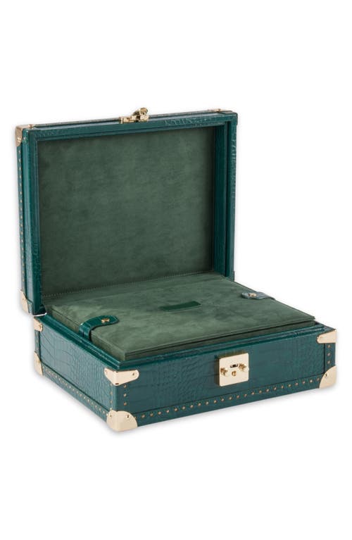Bey-berk 8-watch Storage Case In Green Multi Color
