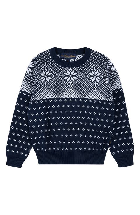 Kids' Fair Isle Cotton Crewneck Sweater (Little Kid & Big Kid)