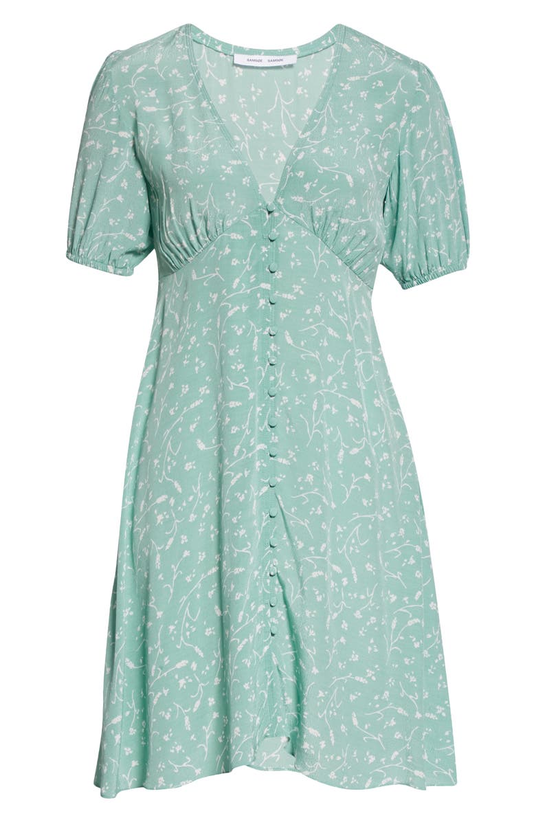 Samsøe Samsøe Petunia Floral Short Sleeve Fit & Flare Dress, Alternate, color,