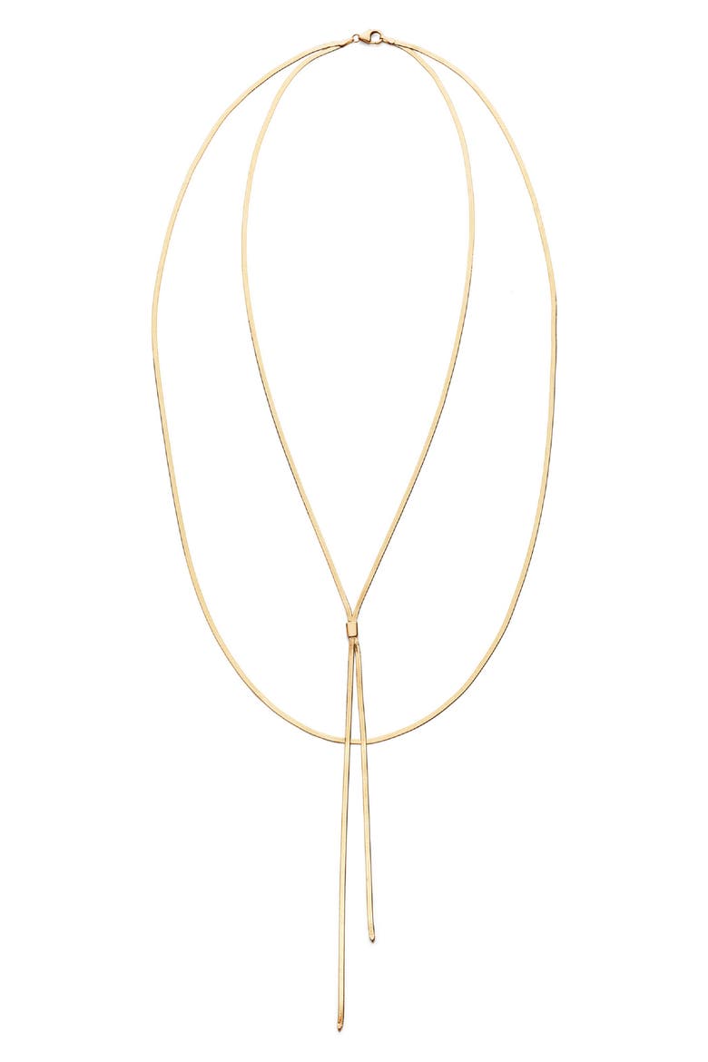 Jewelry Blake Liquid Gold Lariat Necklace, Main, color, YELLOW GOLD