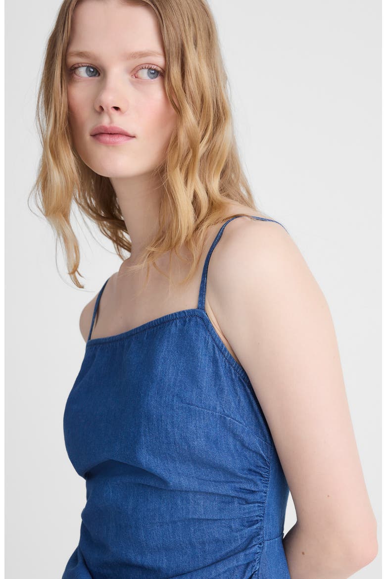 Juliana Eyelet Denim Midi Dress, Alternate, color, CLAIRMONT WASH