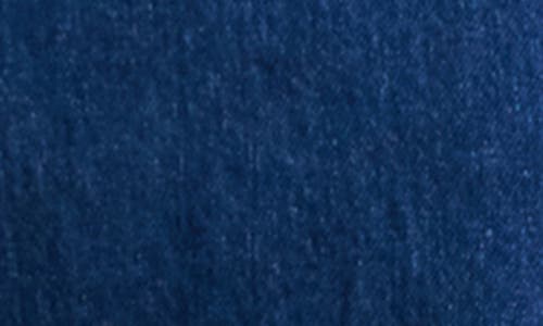 Steve Madden Dakoda Dark Wash Denim Long Sleeve Midi Dress With Pockets In Blue Denim