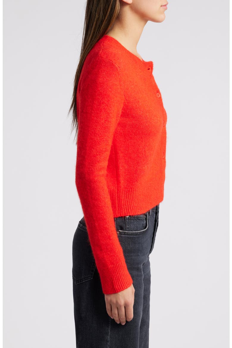 Matilda Button-Up Cardigan, Alternate, color, CHERRY