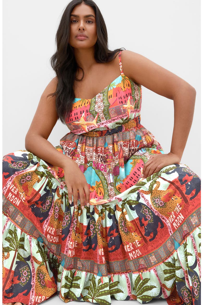 Karina Print Sleeveless Maxi Dress, Alternate, color, FOOLS PARADISE