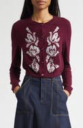 Cinq à Sept Isolde Tulip Jacquard Cardigan