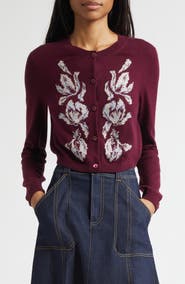 Cinq à Sept Isolde Tulip Jacquard Cardigan