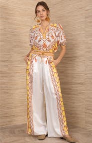 Hale Bob Danica Silk Charmeuse Pant