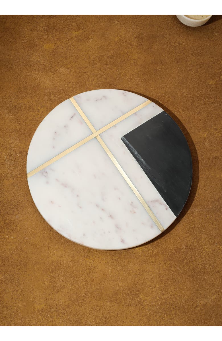 Tiramisu Classic Monochrome Marble Platter, Alternate, color, White/ Black