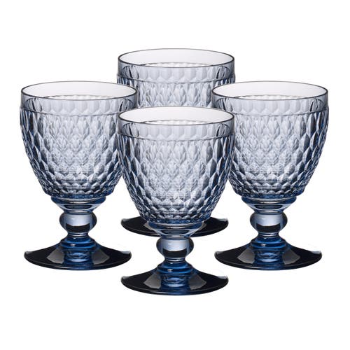 Villeroy & Boch Ston Crystal White Wine Goblet In Blue