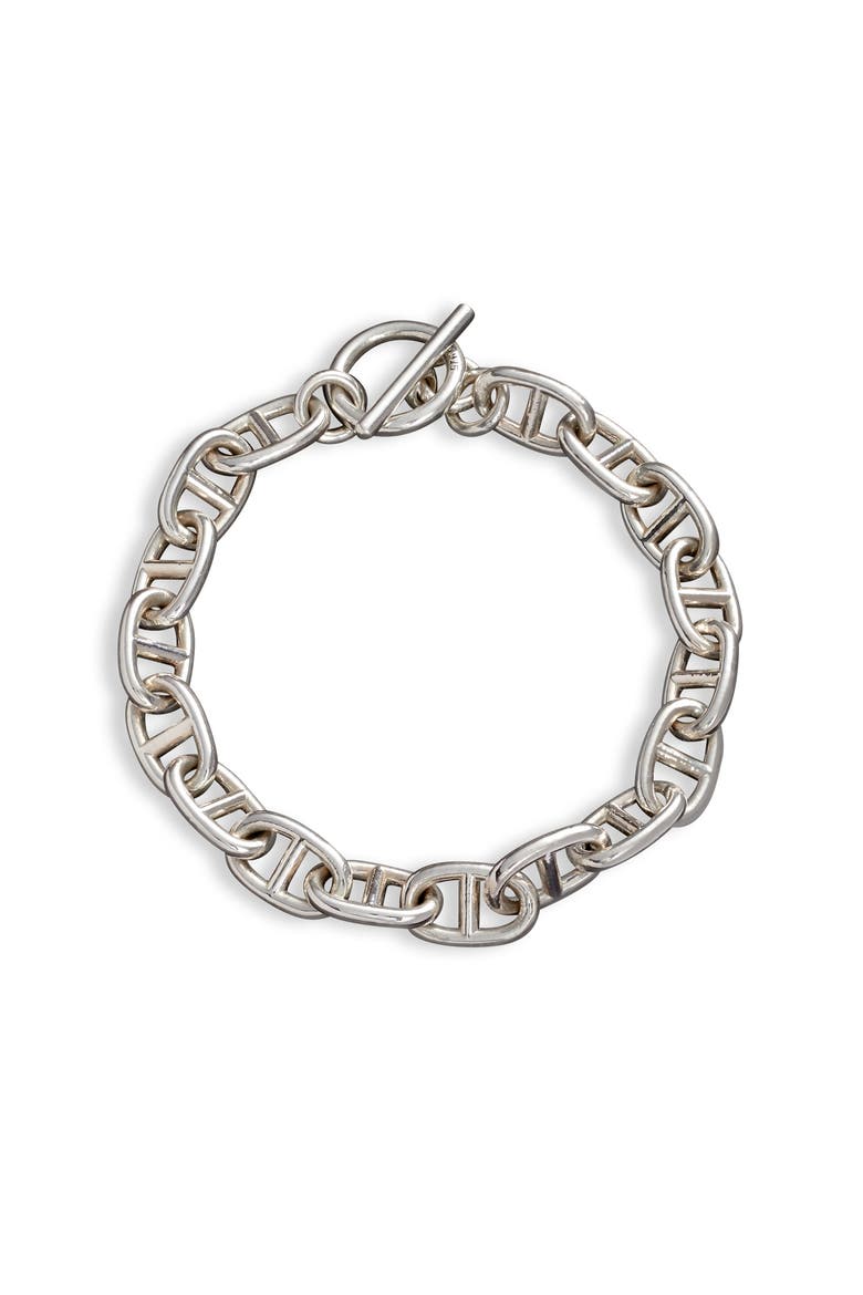 Bean Chain Bracelet, Main, color, Silver