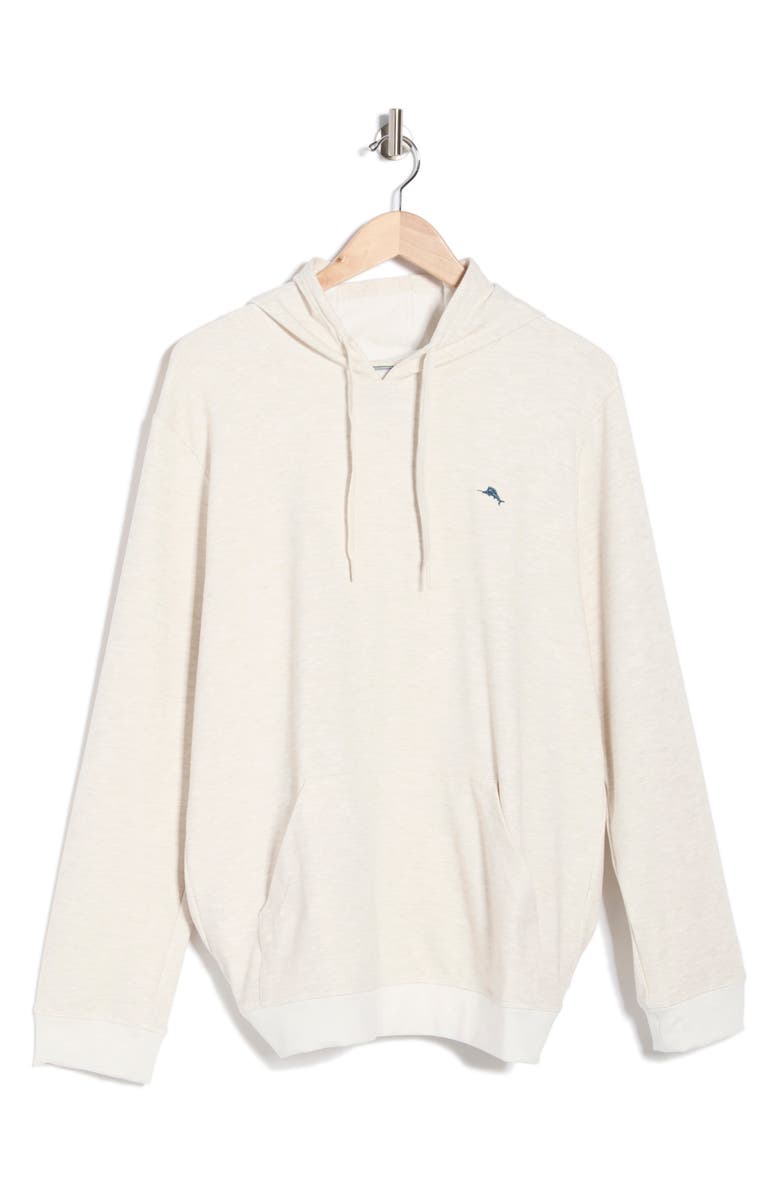 Tommy Bahama Piquè Hoodie, Main, color, Oat Heather