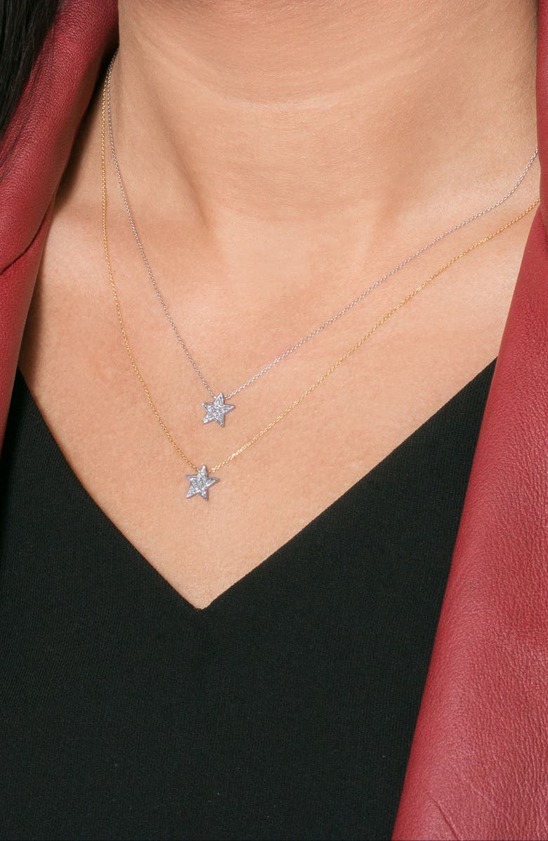 Dana Rebecca Designs 'Julianne Himiko' Diamond Star Pendant Necklace, Alternate, color, White Gold