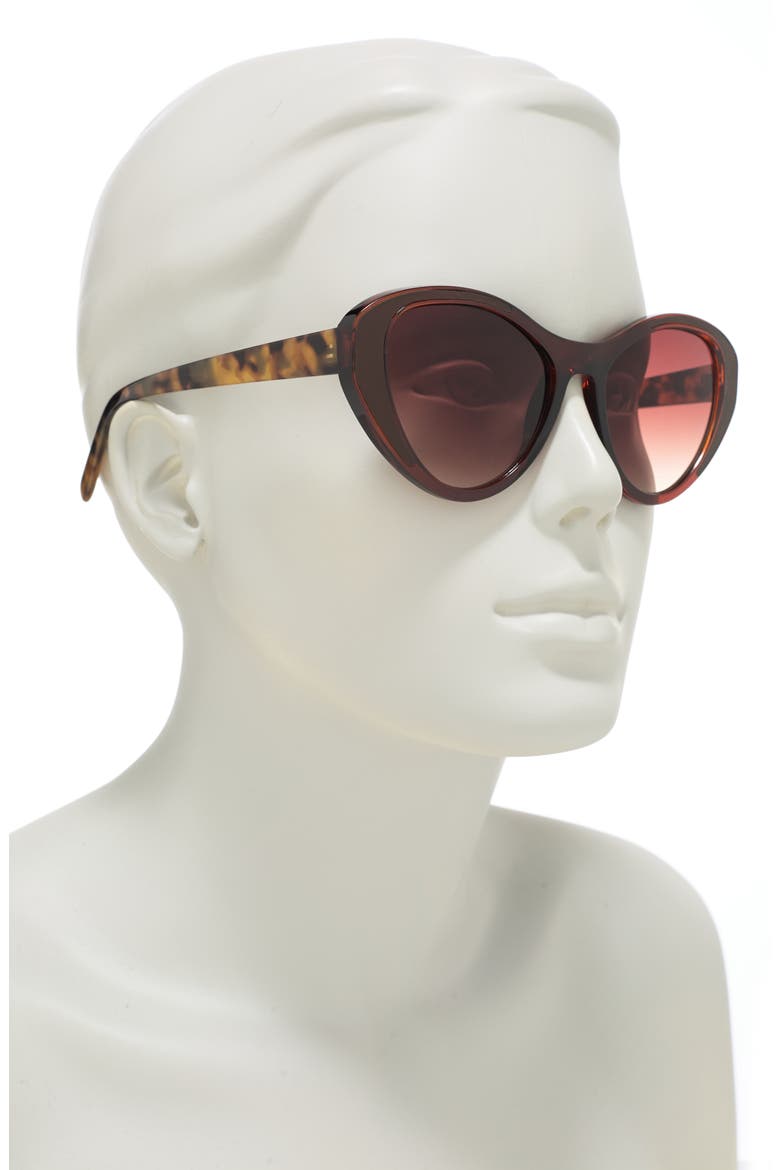 62mm Oval Sunglasses, Alternate, color, BROWN TORT