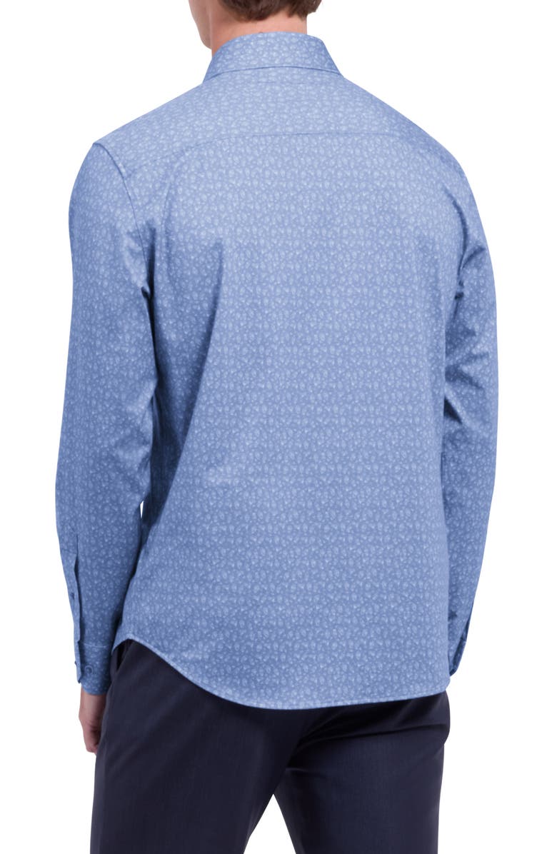 Bugatchi James OoohCotton<sup>®</sup> Cocktail Print Button-Up Shirt, Alternate, color, Steel