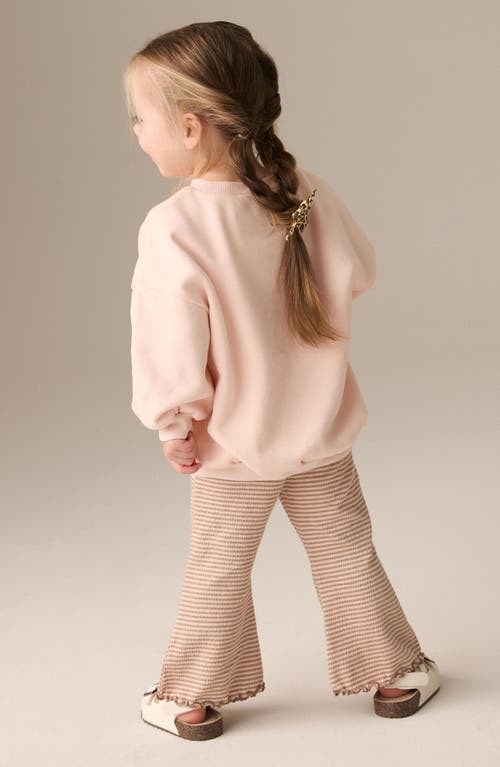 NEXT NEXT CREWNECK SWEATSHIRT & STRIPE LEGGINGS SET 