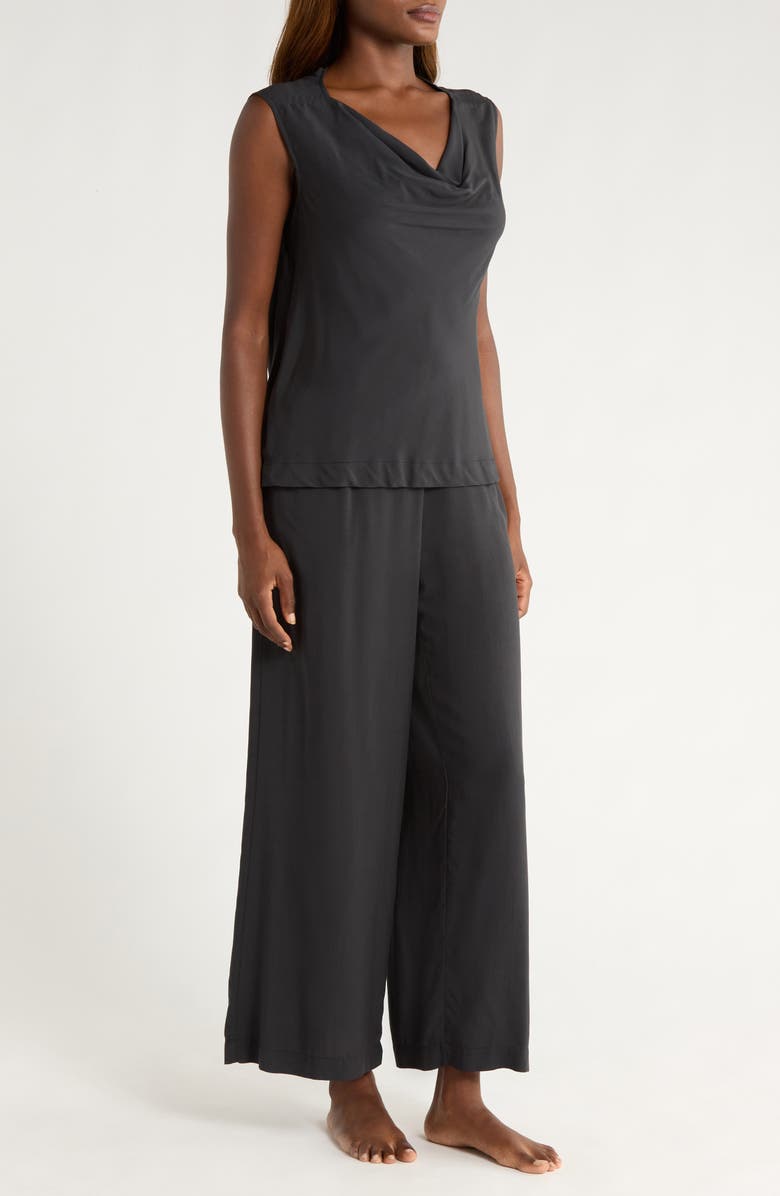 Natori Sleek Pajamas, Alternate, color, Black