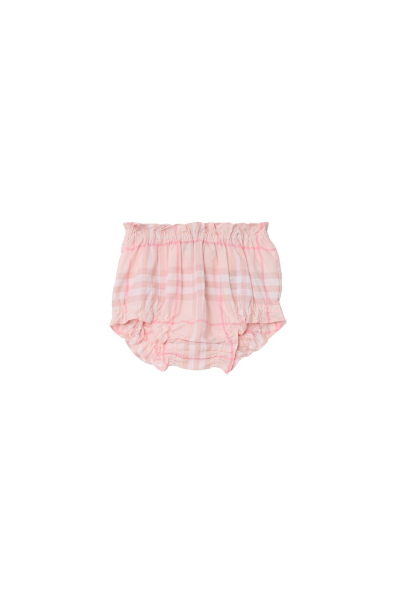 Check Cotton Dress with Bloomers, Alternate, color, Ice pink