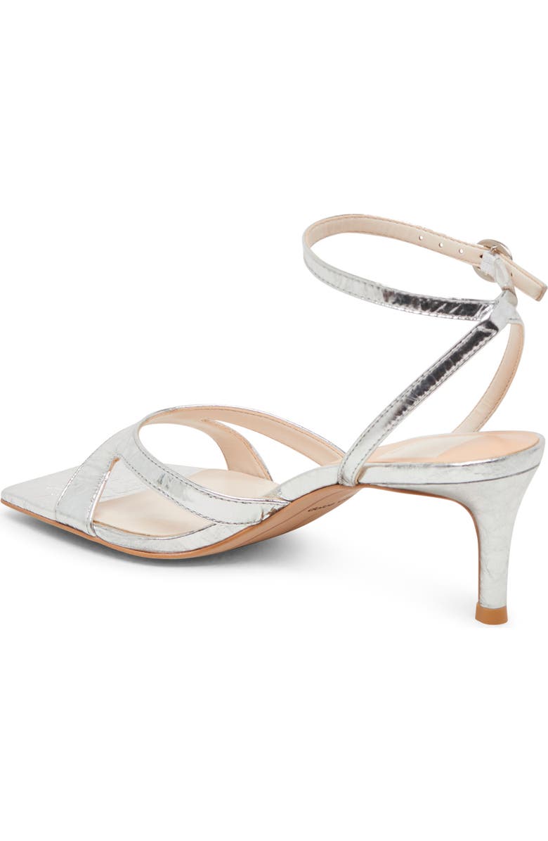 Dolce Vita Becki Ankle Strap Sandal, Alternate, color, Silver Distressed Leather