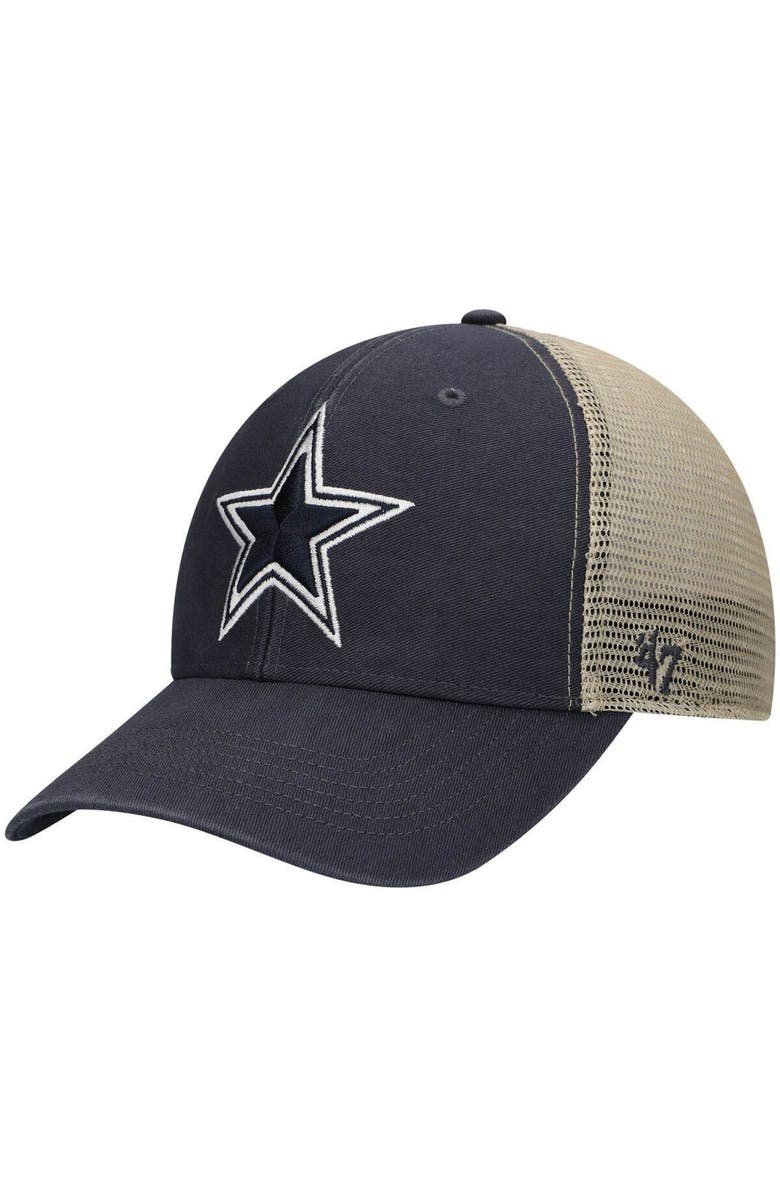 '47 Men's '47 Navy Dallas Cowboys Flagship MVP Trucker Snapback Hat, Alternate, color, Navy