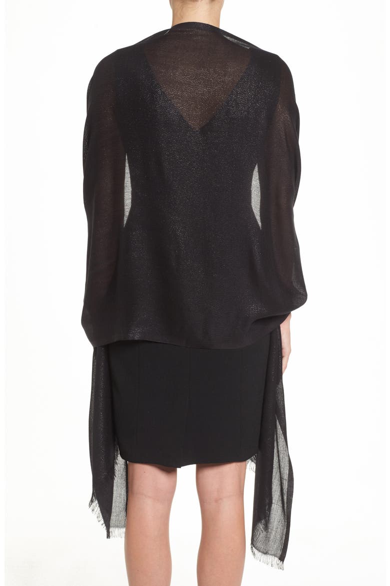 Metallic Lightweight Wrap, Alternate, color, BLACK