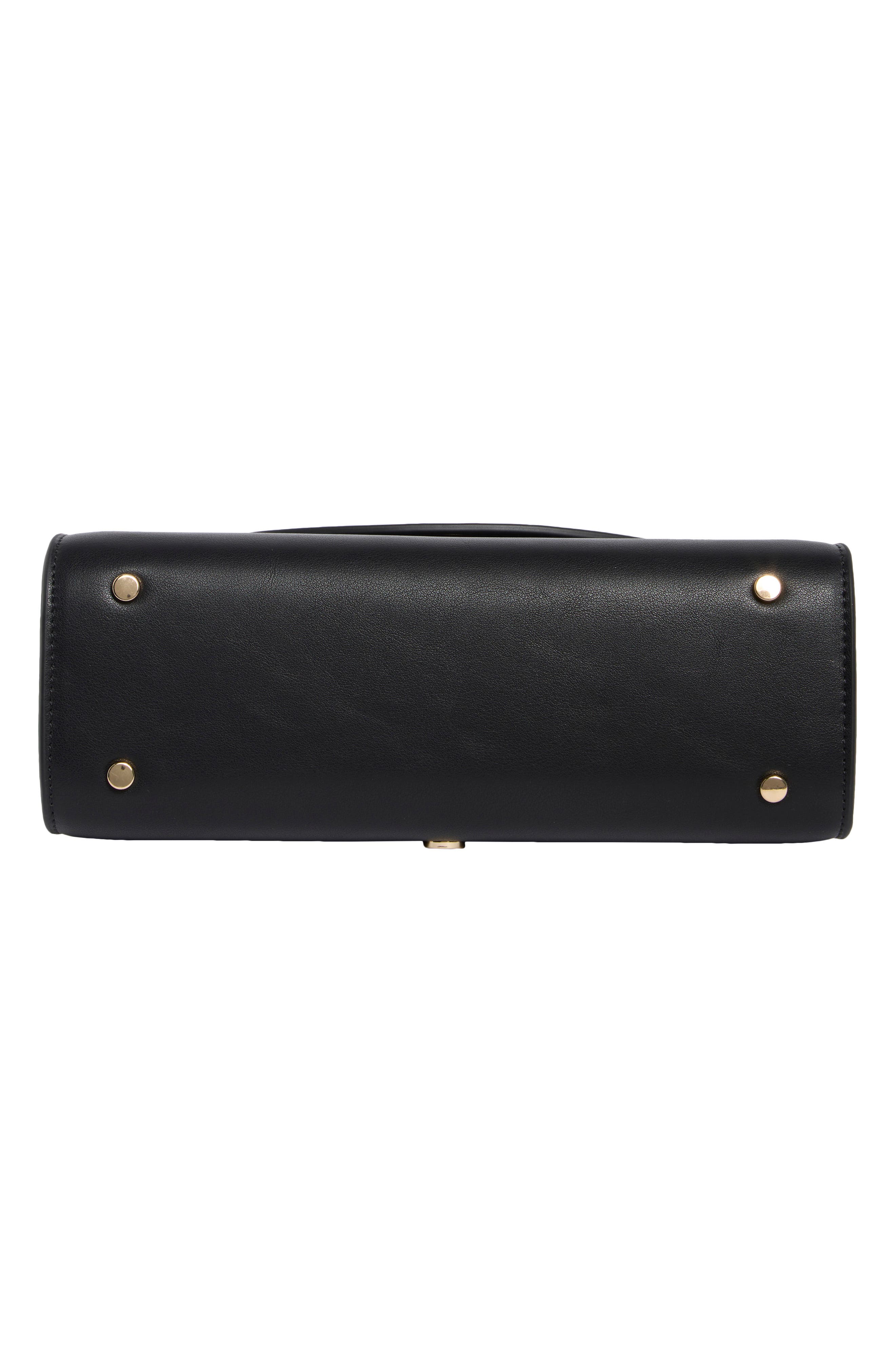 Siren Faux Leather Top Handle Bag, Alternate, color, BLACK