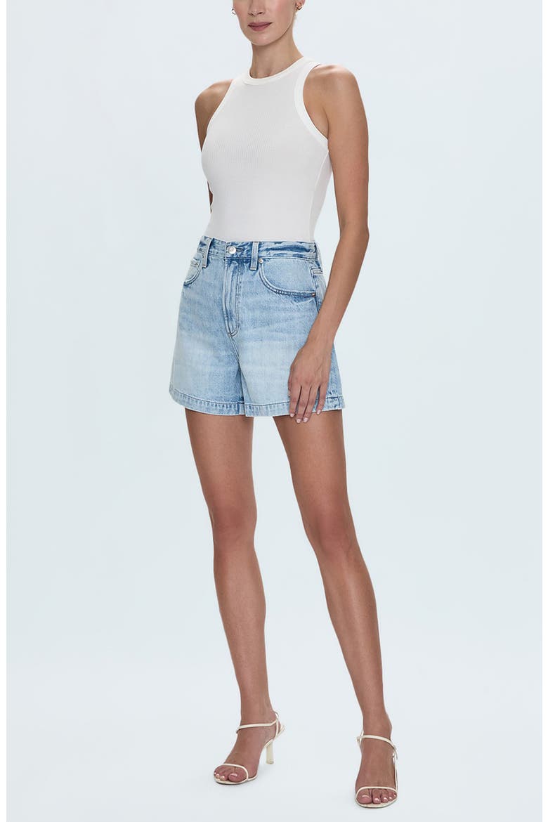 Saige High Waist Denim Shorts, Alternate, color, BERKELEY