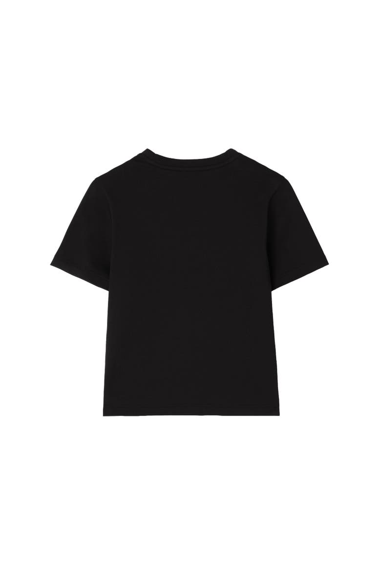 Check Knight Stamp Cotton T-shirt, Alternate, color, Black