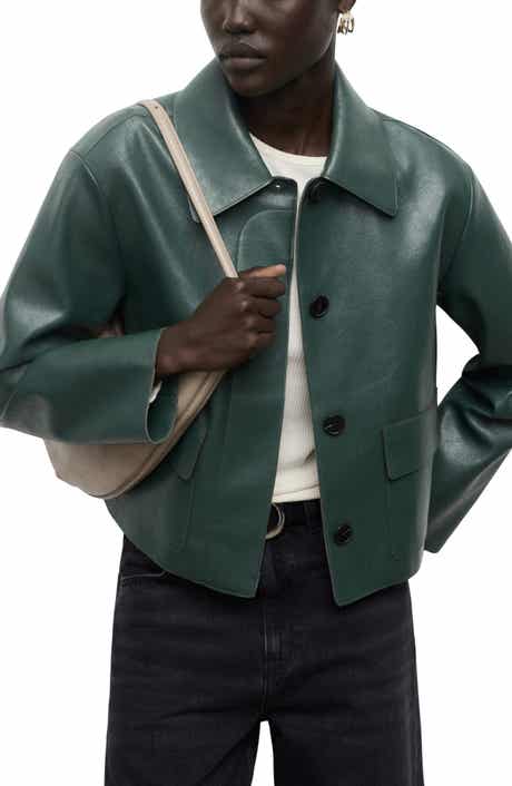 MANGO Sabina Faux Leather Jacket