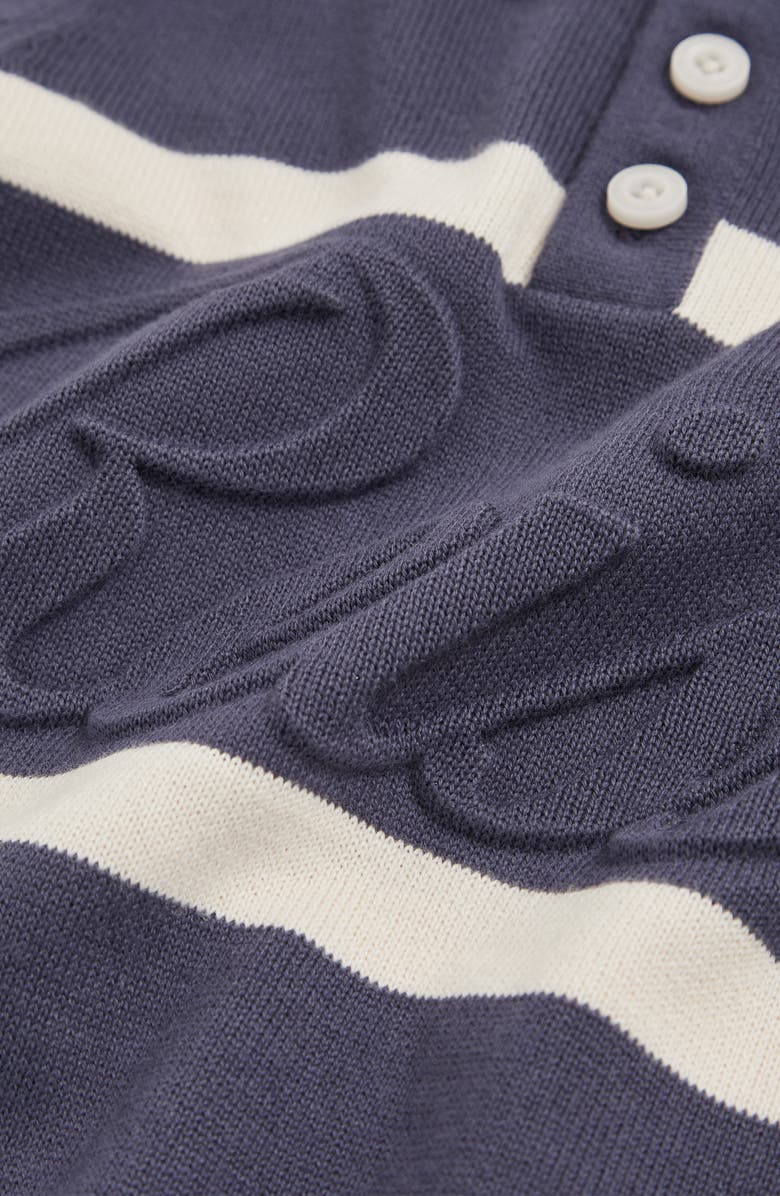 Reiss Kids' Ellis Stripe Cotton Polo, Alternate, color, Indigo Blue/White