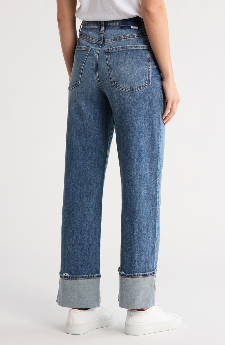 DAZE Eastside High Waist Cuffed Wide Leg Jeans, Alternate, color, Rush Hour