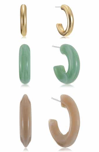 Funky Set of 3 Assorted Hoop Earrings