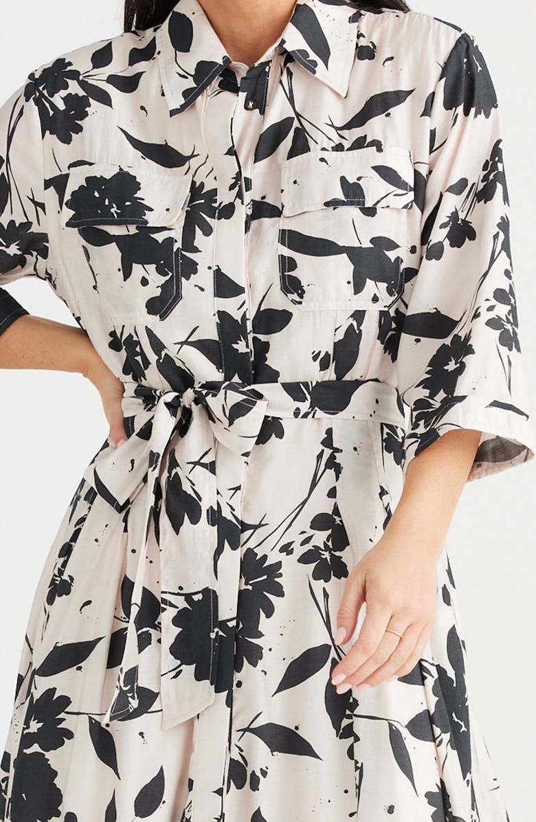 Brave+True Rossellini Floral Print Shirtdress, Alternate, color, 