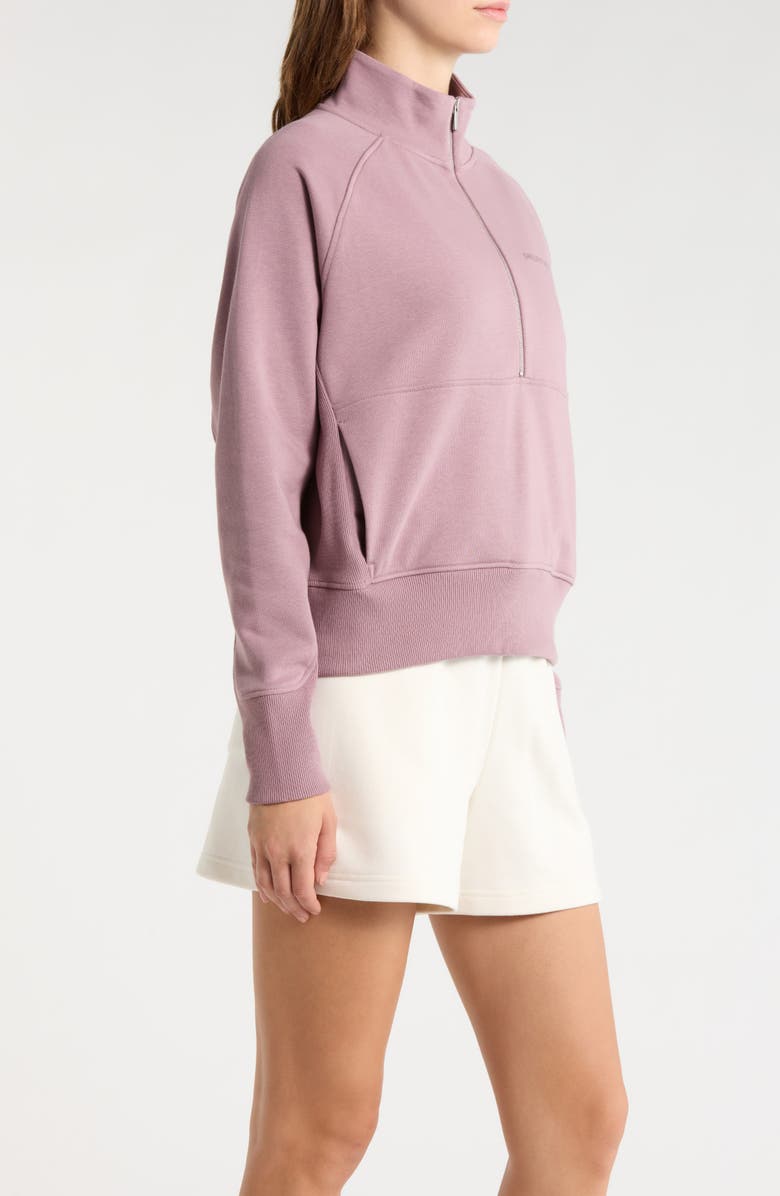 Sweaty Betty Revive Half Zip Sweatshirt, Alternate, color, Duskberry Purple