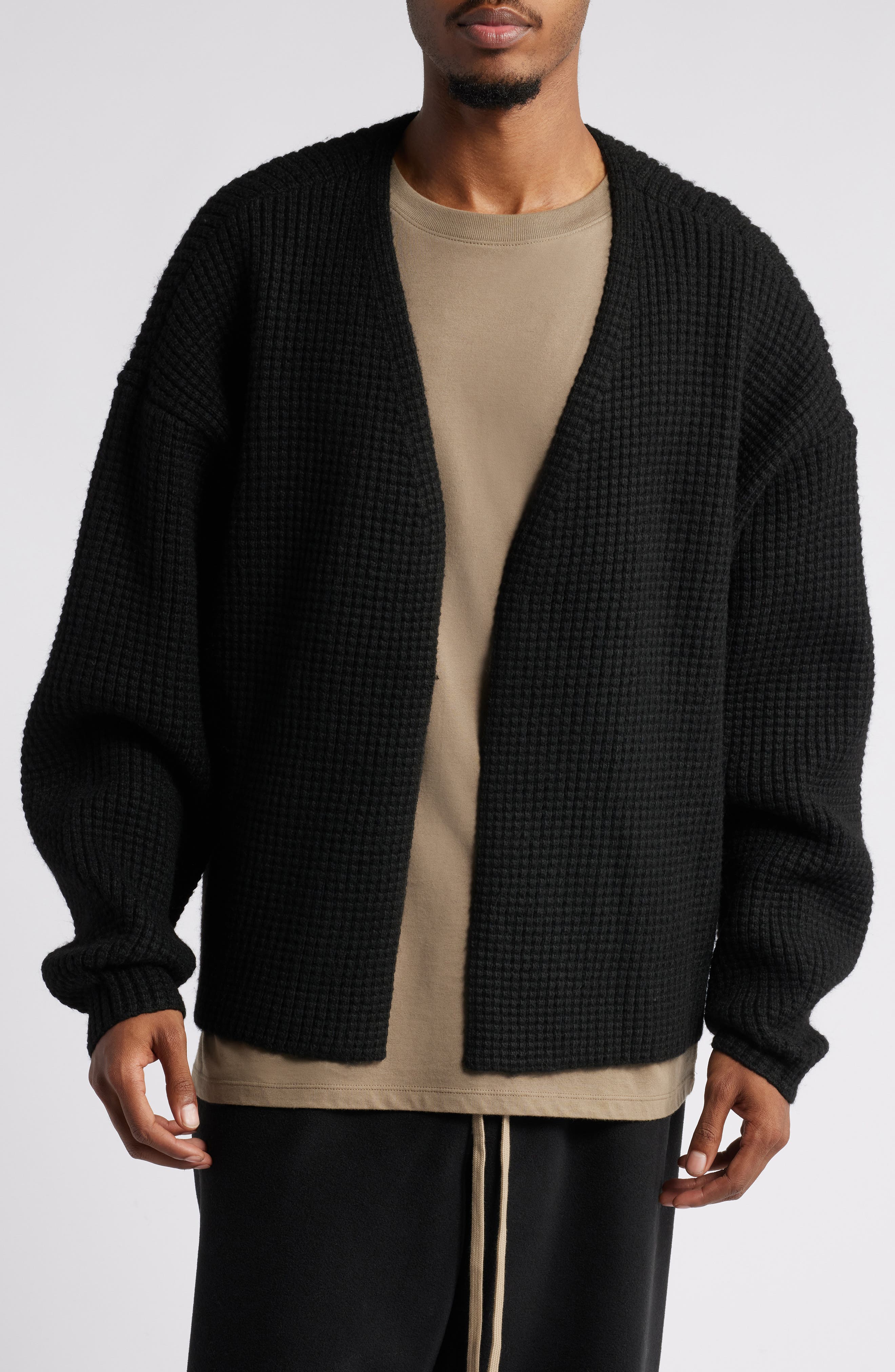 Heavyweight Waffle Cardigan (Men) | Nordstrom