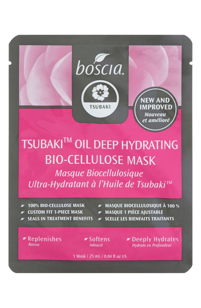 Boscia Tsubaki Oil Deep Hydration Bio-Cellulose Mask, Main, color,