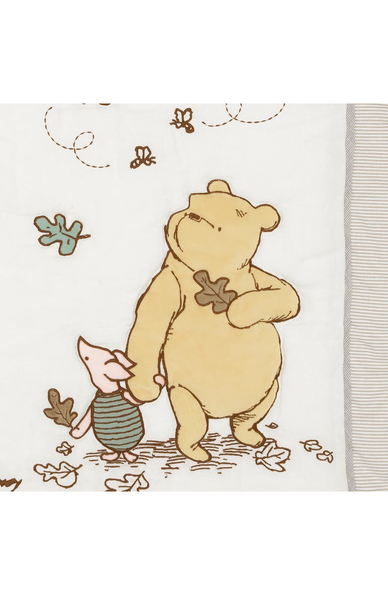 Lambs & Ivy Disney Baby Storytime Pooh 3-Piece Nursery Crib Bedding Set, Alternate, color, White