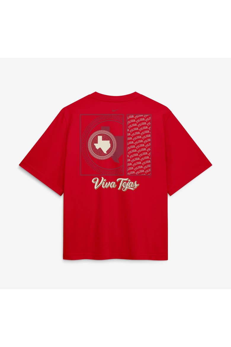 Women's Nike  Red Texas Rangers Premium Essentials Relaxed Boxy T-Shirt, Alternate, color, Red