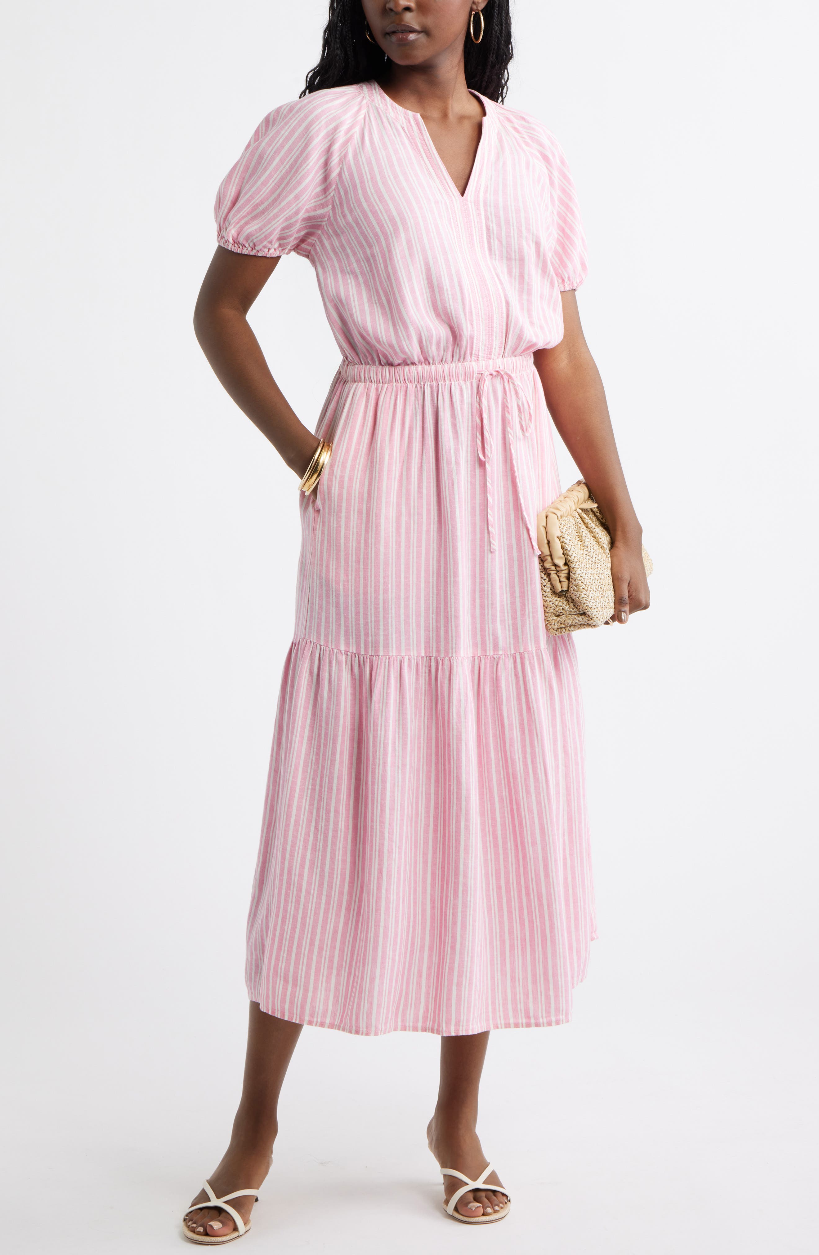 Easy Linen Blend Midi Dress - image 4