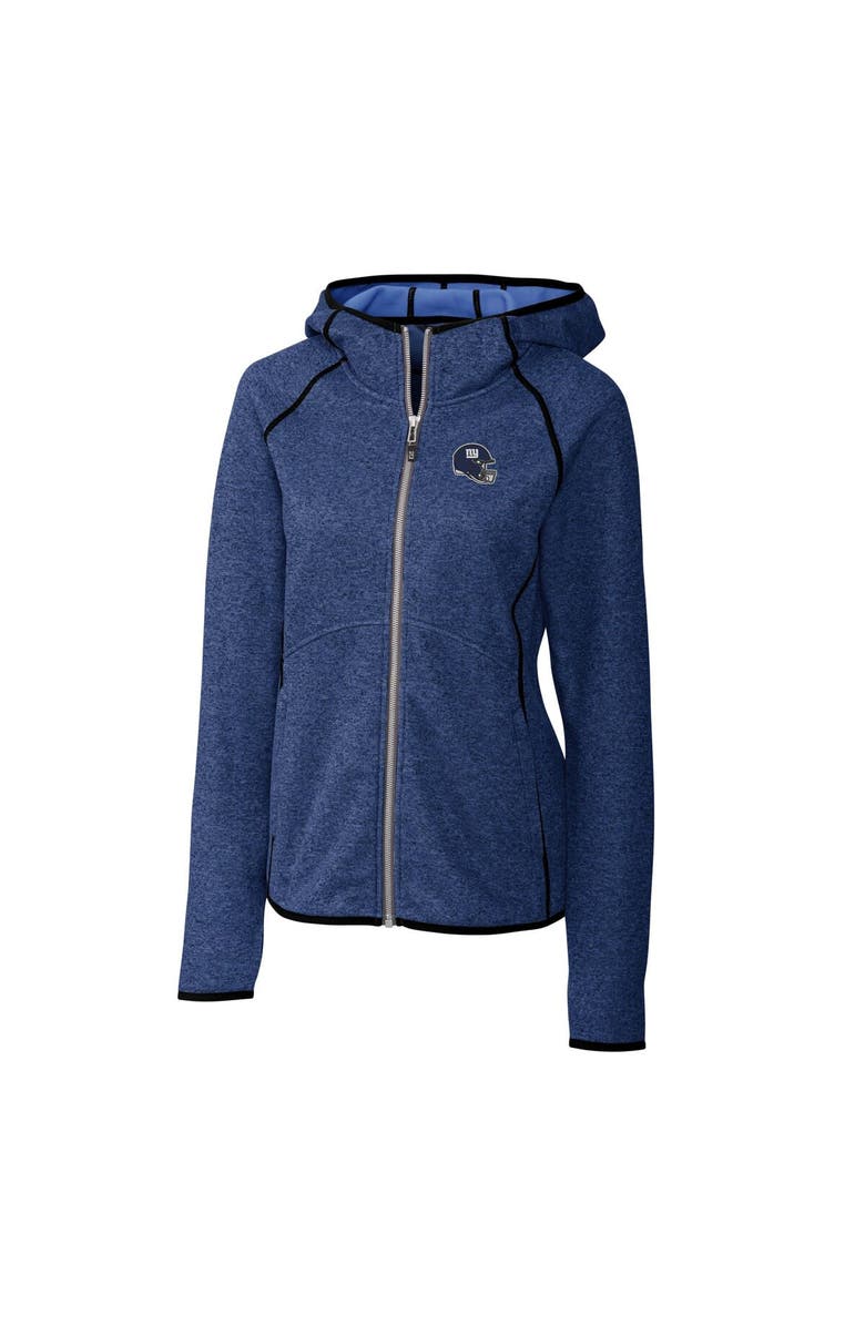 Cutter & Buck Women's Cutter & Buck  Royal New York Giants Helmet Logo Mainsail Sweater-Knit Full-Zip Hoodie, Alternate, color, 